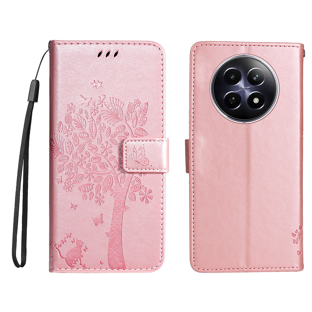 KT Imprinting Flower Series-3 For Realme 12 Wallet Case Tree Pattern Leather Phone Stand Cover KT Imprinting Flower Series-3 For Realme 12 Wallet Case Tree Pattern Leather Phone Stand Cover